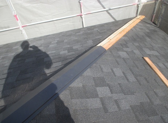 高砂市　棟板金の取り付け