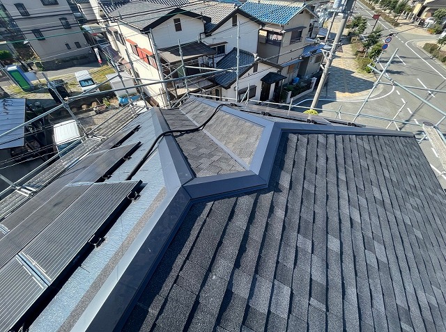 高砂市　完成後の複雑な屋根