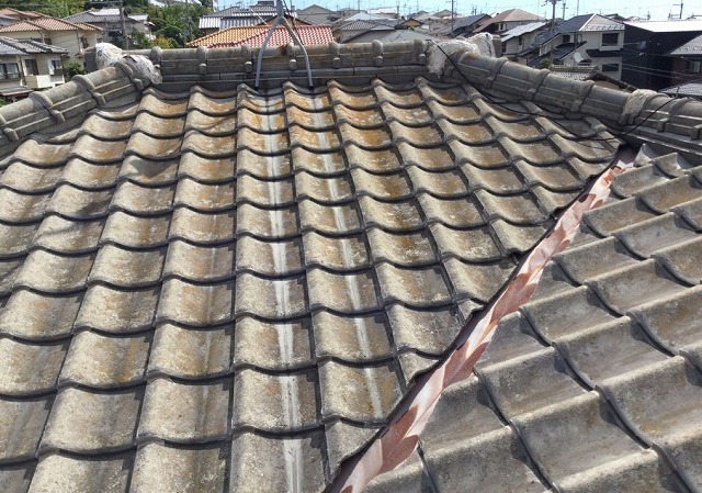 高砂市　錆びた谷板金の全景