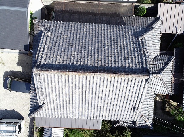 高砂市　入母屋屋根　ドローン調査