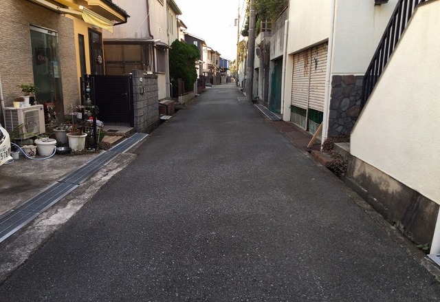 高砂市　住宅地の前面道路