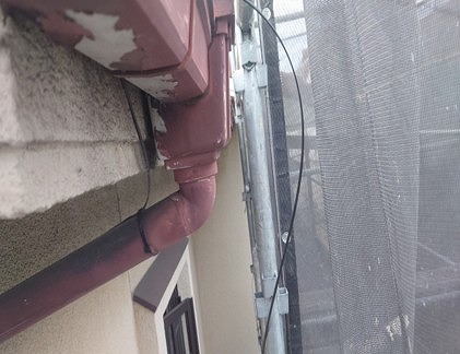 高砂市　集水器まわりの施工前雨樋