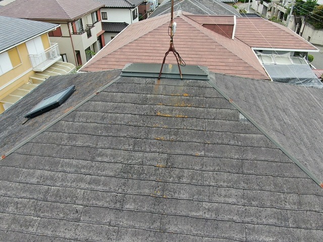 高砂市　棟付近の屋根面調査