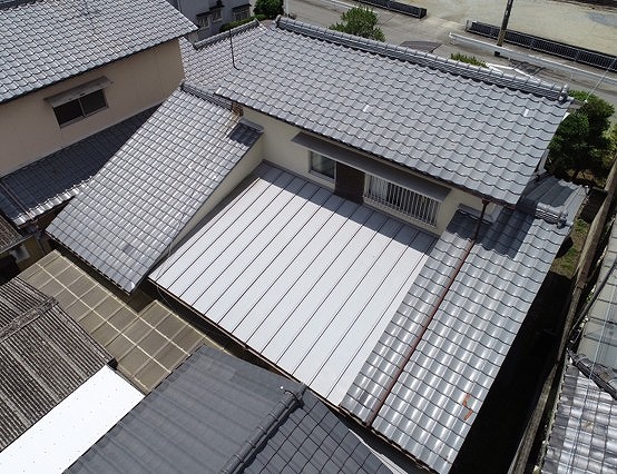 高砂市　上空から見た和瓦屋根