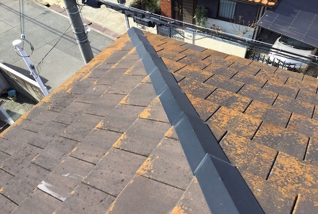 姫路市　棟板金と屋根全体