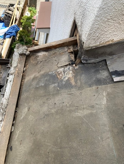 高砂市　瓦撤去後の屋根面