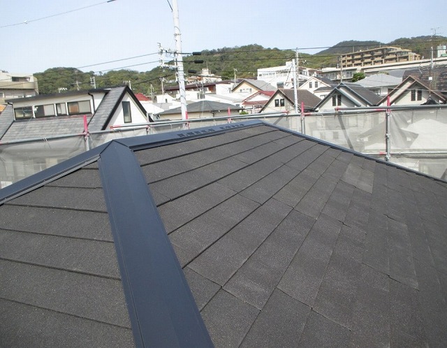 高砂市　棟板金の新設後