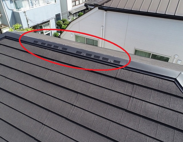 高砂市　換気棟の納まり