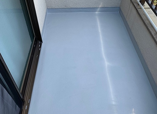 高砂市　ウレタン防水工事完了後の床面
