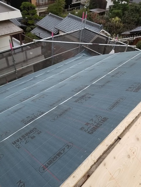 高砂市　葺き替え　ゴムアスルーフィング