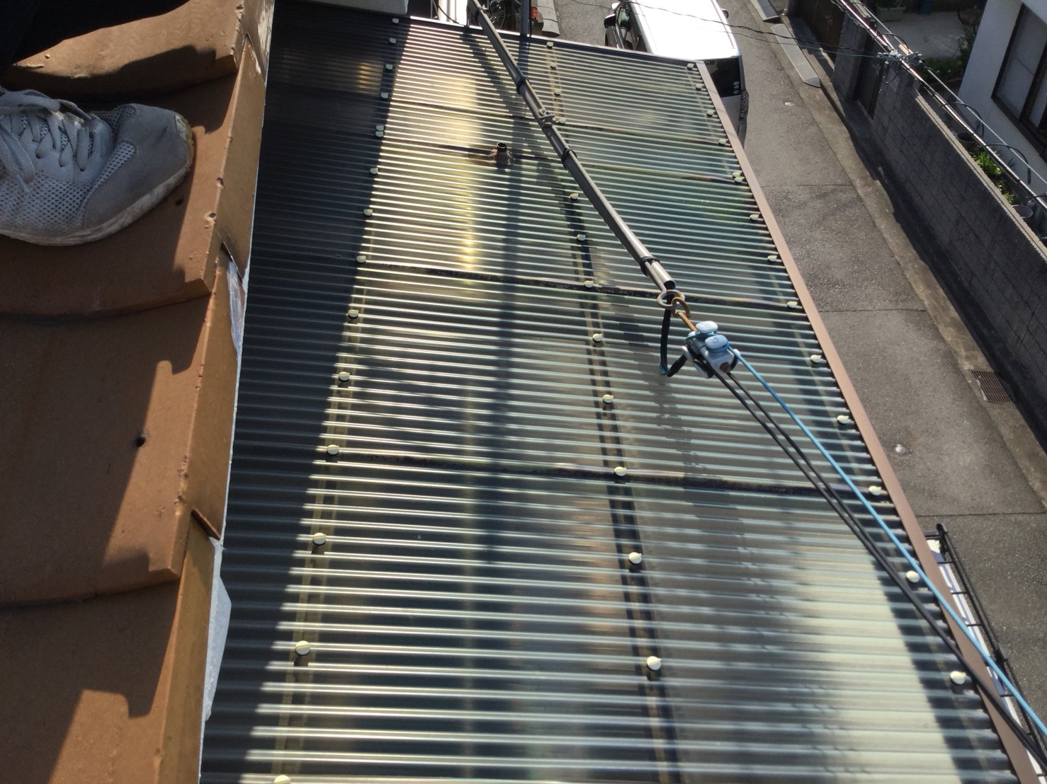 N様邸　現地調査写真　雨漏り　明石市　ベランダ屋根