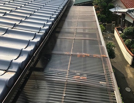 加古川市　波板工事　BEFORE